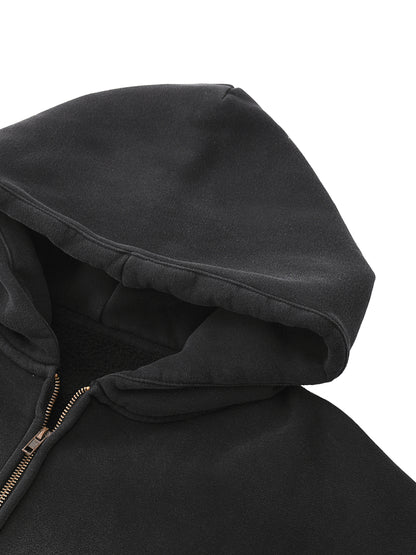 3am- Cropped Zip Up Hoodie v1